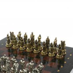 Шахматы "Троянская война" 28х28 см из лемезита