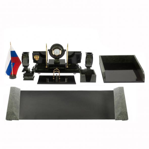 Письменный набор &amp;quot;Директор&amp;quot; камень змеевик 9 предметов 121144