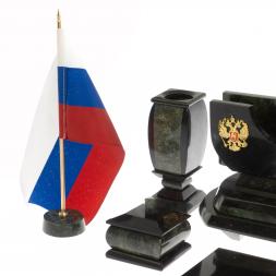 Письменный набор &amp;quot;Директор&amp;quot; камень змеевик 9 предметов