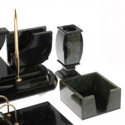 Письменный набор &amp;quot;Директор&amp;quot; камень змеевик 9 предметов