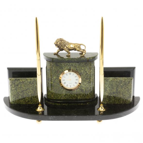 Письменный прибор &amp;quot;Лев&amp;quot; из змеевика 129580