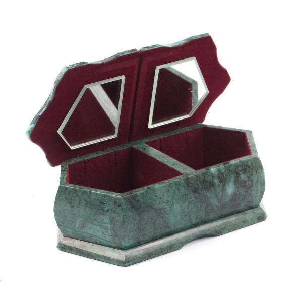 Шкатулка с двумя отделениями &amp;quot;Хозяйка медной горы / Березки&amp;quot; 20х10х7,5 см 121439