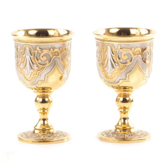 Набор для ликера &amp;quot;Дуэт&amp;quot; 2 рюмки на ножке в подарочной упаковке Златоуст 121628