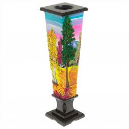 Ваза &amp;quot;Осень&amp;quot; из черного змеевика и каменной крошки