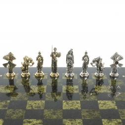 Шахматы &amp;quot;Дон Кихот&amp;quot; доска 36х36 см камень змеевик