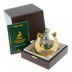 Сувенир &amp;quot;Подкова на удачу&amp;quot; малахит