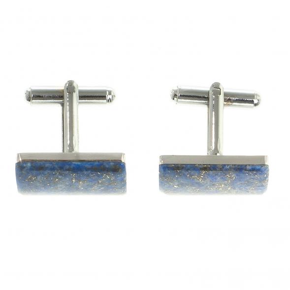 Запонки камень лазурит прямоугольные 123836