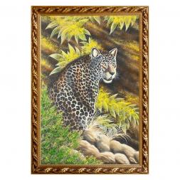Картина &amp;quot;Леопард&amp;quot; багет 46х66 см, каменная крошка