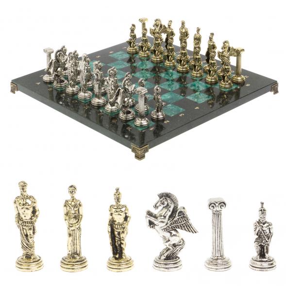 Шахматы &amp;quot;Восточные&amp;quot; доска 40х40 см из змеевика фигуры металл 126916