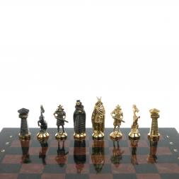 Шахматы подарочные "Викинги" с бронзовыми фигурами 40х40 см