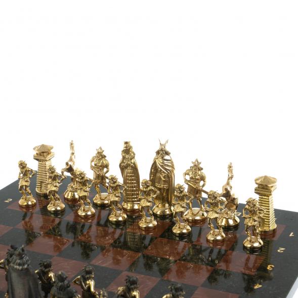 Шахматы подарочные &amp;quot;Викинги&amp;quot; с бронзовыми фигурами 40х40 см 118060