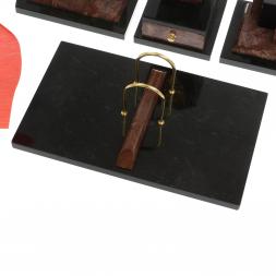 Письменный набор &amp;quot;Бюрократ с гербом РФ&amp;quot; из лемезита