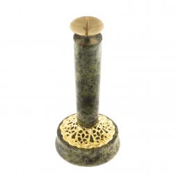 Подсвечник из светлого змеевика