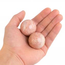 Шары для массажа 3,5 см из розового мрамора 2 шт