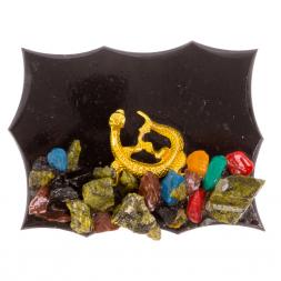 Магнит &amp;quot;Ящерица&amp;quot; змеевик круглая