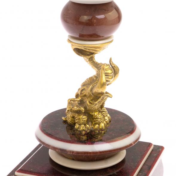 Часы антистресс &amp;quot;Шар на слоне&amp;quot; из лемезита 10,5 см 126304