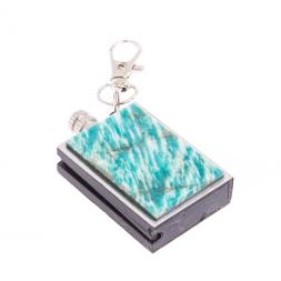 Брелок огниво &amp;quot;Вечная спичка&amp;quot; с накладкой из камня амазонит 2,8х1,3х5 см
