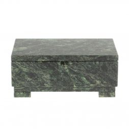 Шкатулка "Купюра" из темно-зеленого змеевика без зеркала