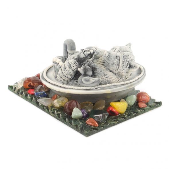 Сувенир &amp;quot;Енот купается&amp;quot; из мрамолита 119845
