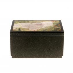 Шкатулка из яшмы 10,7х7,5х6 см