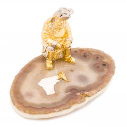 Подарочный набор &amp;quot;Рыбак&amp;quot; камень агат бронза