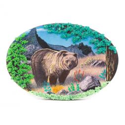 Картина из камня на подставке &amp;quot;Медведь в горах&amp;quot;