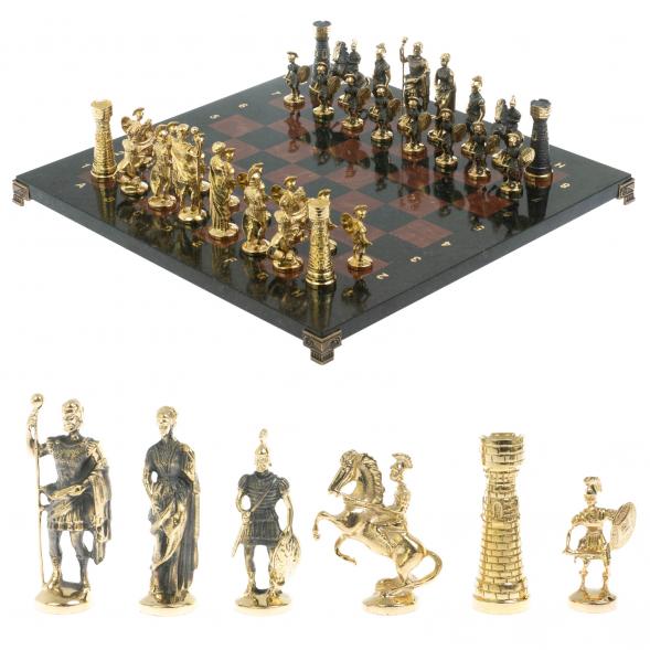 Шахматы подарочные &amp;quot;Римские&amp;quot; с бронзовыми фигурами 40х40 см 117811