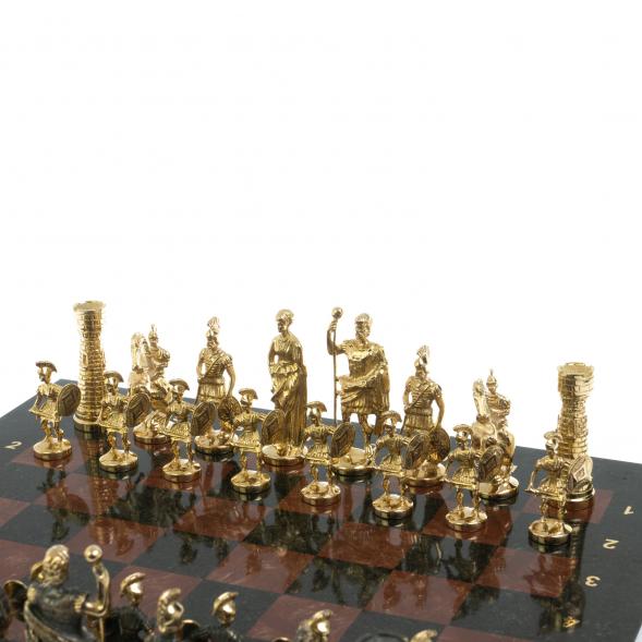Шахматы подарочные &amp;quot;Римские&amp;quot; с бронзовыми фигурами 40х40 см 117811