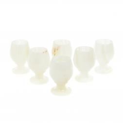 Набор рюмок из оникса 50 мл камень оникс 6 шт 5,2х7 см в коробке (2х3)