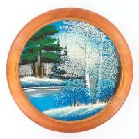 Тарелка декоративная &amp;quot;Зима&amp;quot; 30 см каменная крошка 119580