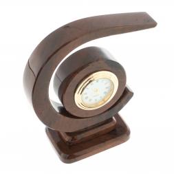 Настольные часы "Элегия" камень обсидиан