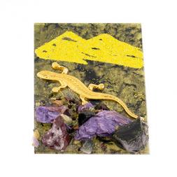 Магнит из змеевика &amp;quot;Ящерица&amp;quot;