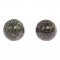 Шары для массажа 3,5 см 2 шт из темного змеевика