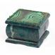 Шкатулка с иллюстрацией под малахит 10х10х7 см 117518