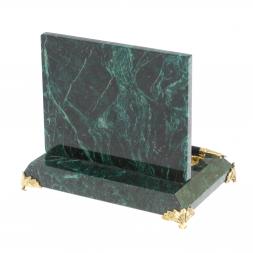 Настольные часы из змеевика 16х10х13,5 см