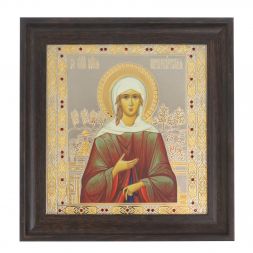 Икона &amp;quot;Ксения Петербуржская&amp;quot; багет 22,5х23,5х2 см Златоуст