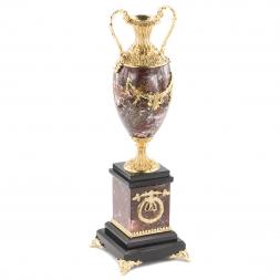 Каменная ваза &quot;Афина&quot; из креноида с декором из бронзы