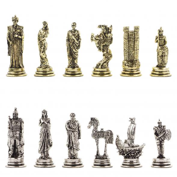 Шахматы &amp;quot;Троянская война&amp;quot; 28х28 см змеевик мрамор 120756