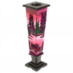 Ваза &amp;quot;Закат&amp;quot; из черного змеевика и каменной крошки