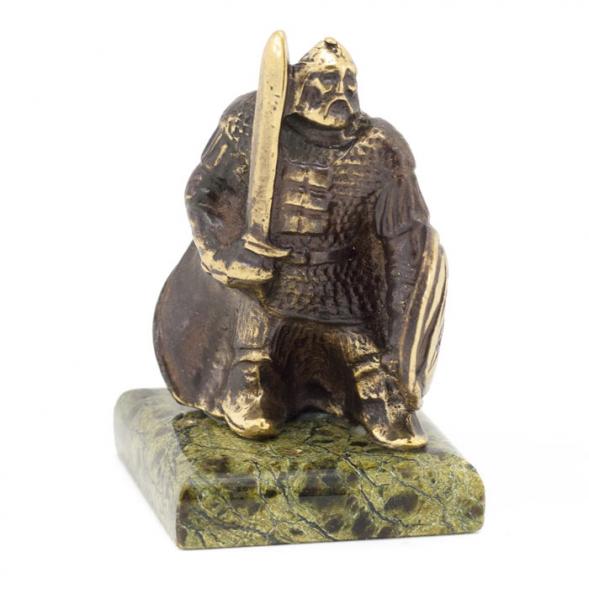 Статуэтка &amp;quot;Богатырь с мечом&amp;quot; бронза змеевик 116182