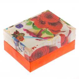 Шкатулка шестиугольная из зелено-коричневого оникса 12,5х9х4,5 см