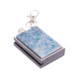 Брелок огниво &amp;quot;Вечная спичка&amp;quot; с накладкой из иркутского лазурита 2,8х1,3х5 см