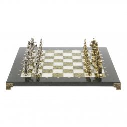 Шахматы &amp;quot;Галлы и Римляне&amp;quot; доска 36х36 см мрамор змеевик