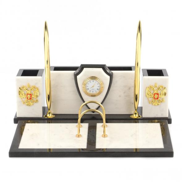 Настольный набор из мрамора &amp;quot;Щит&amp;quot; 119676