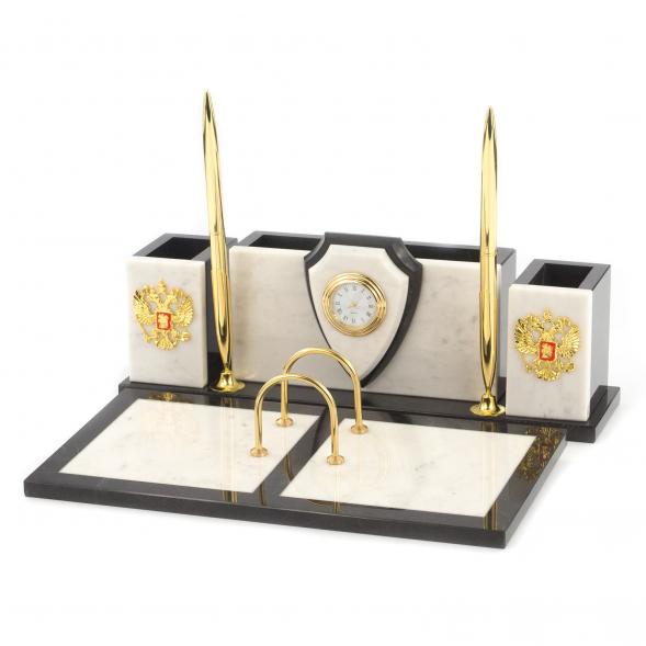 Настольный набор из мрамора &amp;quot;Щит&amp;quot; 119676