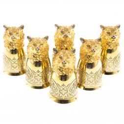 Стопки перевертыши "Волк" набор 6 шт Златоуст