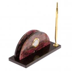 Настольный мини-набор "Овал" камень родонит