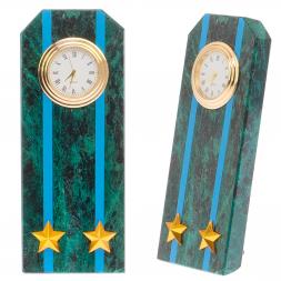 Часы &amp;quot;Погон подполковник ВВС, ВКС, ВДВ&amp;quot; камень змеевик