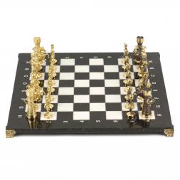 Настольные шахматы &amp;quot;Римские&amp;quot; бронза мрамор  40х40 см