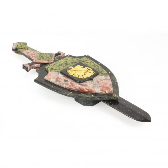 Сувенир из камня &amp;quot;Щит и меч&amp;quot; с креплением на стену 118710